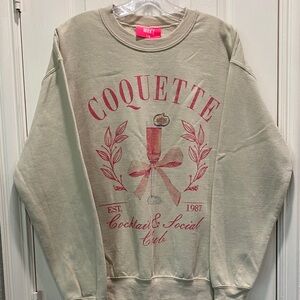Coquette Beige Sweatshirt by